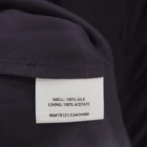 EILEEN FISHER 100% Silk Pleated A Line Skirt Plum Purple Size 2X - Picture 9 of 10